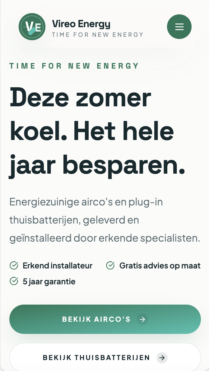 Mobiele versie van vireoenergy.nl