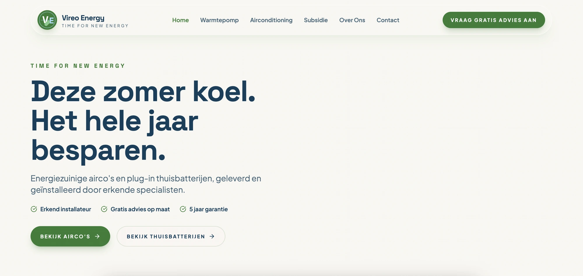 Website van vireoenergy.nl